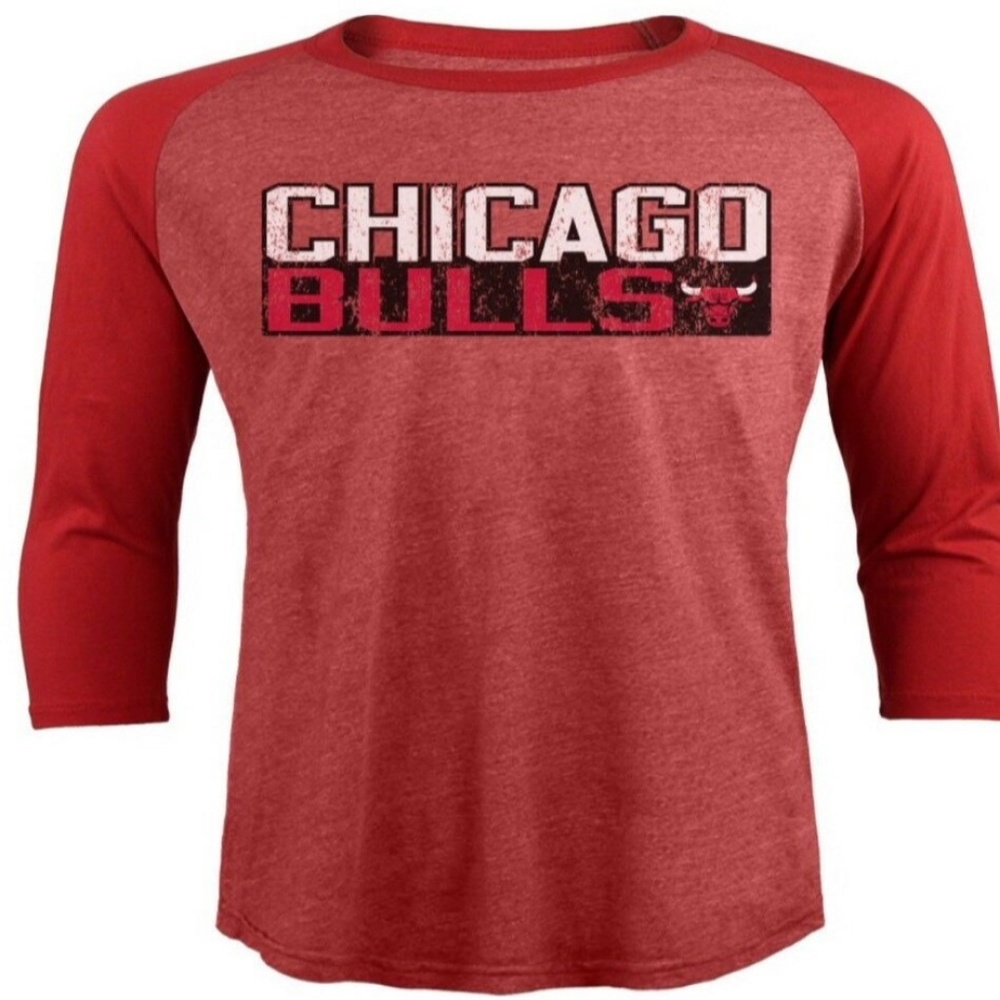 Chicago Bulls Dwyane Wade #3 NBA Basketball Red Long Sleeve Shirt 2X Large